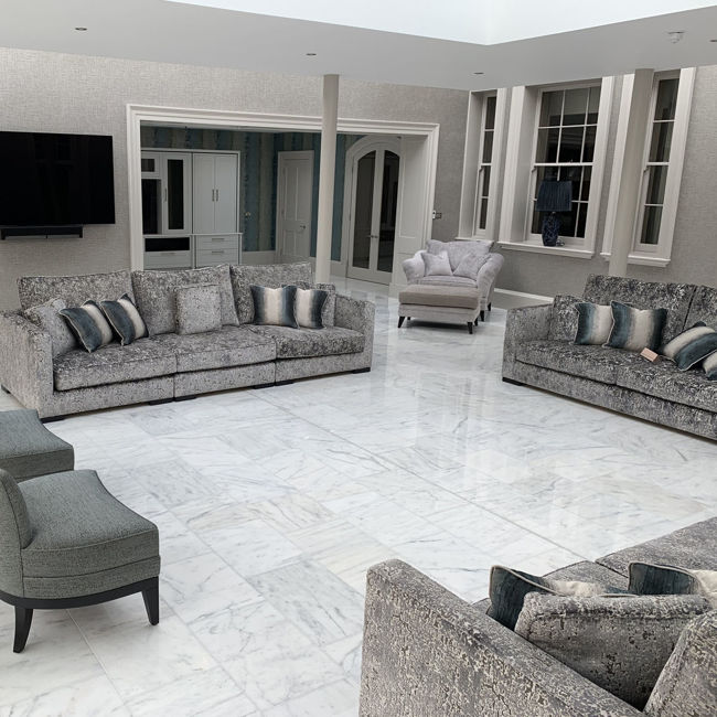 Полы из мрамора Bianco Ibiza 