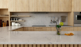 Столешница кварцевого агломерата VICOSTONE Valley white