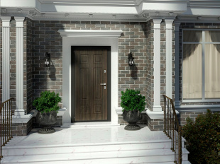 Входная группа Бианко Каррара