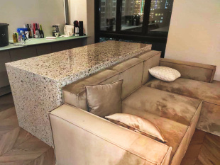 Столешница - остров из кварца Belenco 3618 Olympos