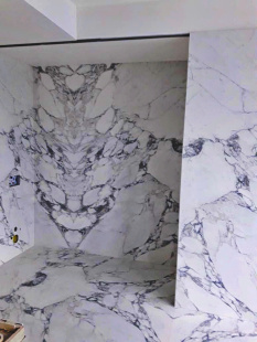 Стеновая панель из мрамора Arabescato