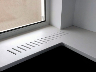 Подоконник из кварца Vivid White