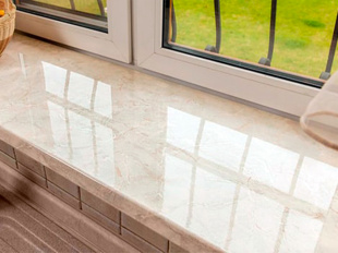 Подоконник из мрамора Crema Delicato